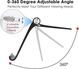 Puhelintelineen pidike - Monikulmaisesti säädettävä puhelinpöytäteline tablet-teline iPhonelle Samsung Galaxy (musta) hinta ja tiedot | Polkupyörälaukut ja puhelinpidikkeet | hobbyhall.fi