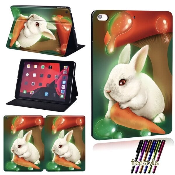 (iPad Mini 4 56.little rabbit)Tablettikotelo Apple IPad 5th Gen/7th Gen/8th Gen/Air 2/3/IPad 2/3/4/iPad Pro/1st Gen/2nd Gen/IPad Mini 1/2/ 3/4/5 Cover+ Pen -tietokoneen kannet ja kuoret