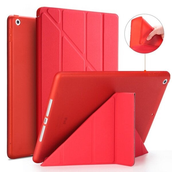 (iPad Air 3 Pro 10.5red)Pehmeä TPU-selkäsuojakotelo iPadille 9.7 2018 10.2 10.5 Air 4 10.9 11 Smart Cover iPad minille 6 8.3 Mini 4 5 Tablet-kotelo Tietokoneen kannet ja kuoret