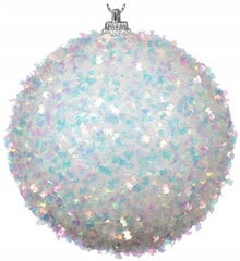 Joulukuusi bauble glitter 8cm valkoinen vaahto 1kpl hinta ja tiedot | Joulukoristeet | hobbyhall.fi