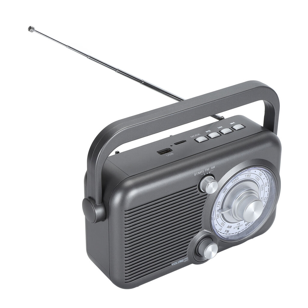 Kannettava retroradio AM FM lyhytaaltotuki 3,5 mm:n muistikortti U-levy MP3-soitin Vintage-radio Bluetooth-kaiuttimella hinta ja tiedot | Kelloradiot ja herätyskellot | hobbyhall.fi