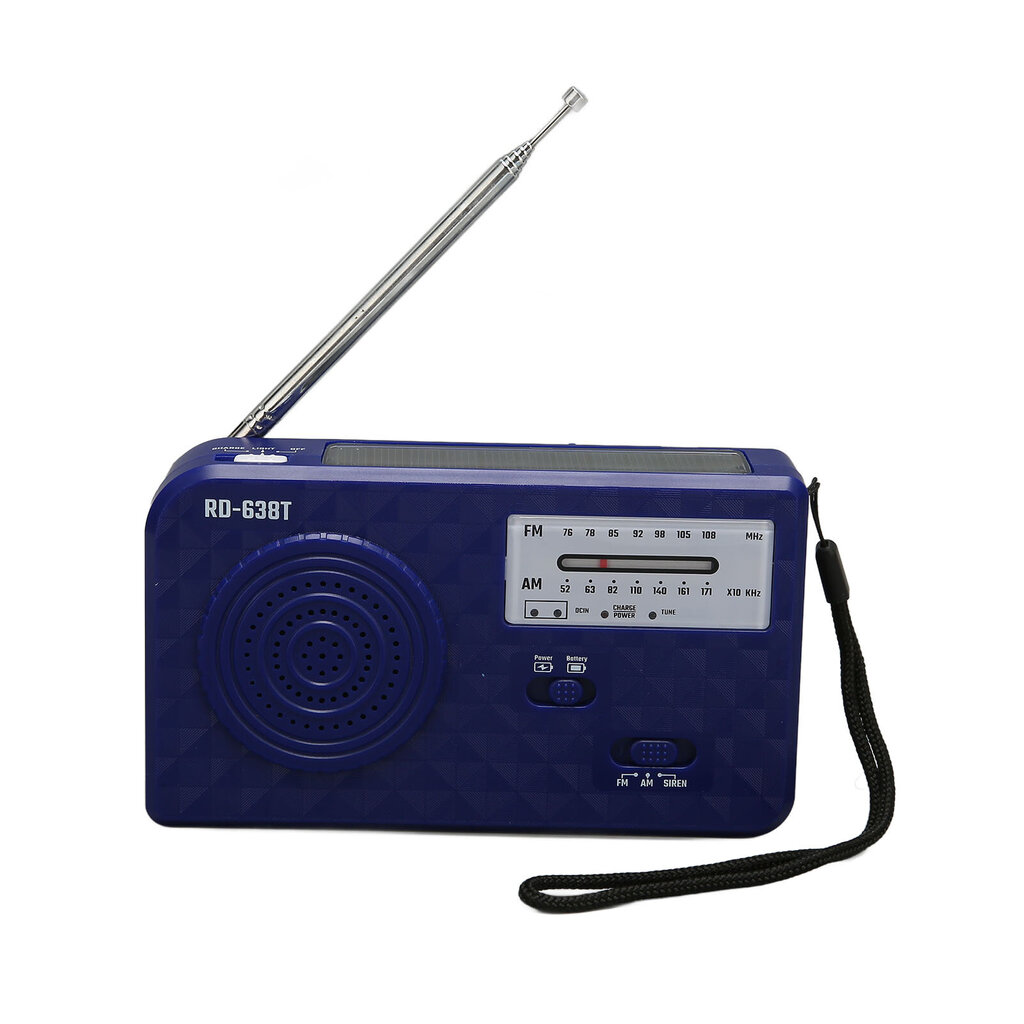 Solar Hand Crank Radio Ladattava Kannettava FM AM Hätäsääradio LED-taskulamolla Outdoor Blue hinta ja tiedot | Kelloradiot ja herätyskellot | hobbyhall.fi