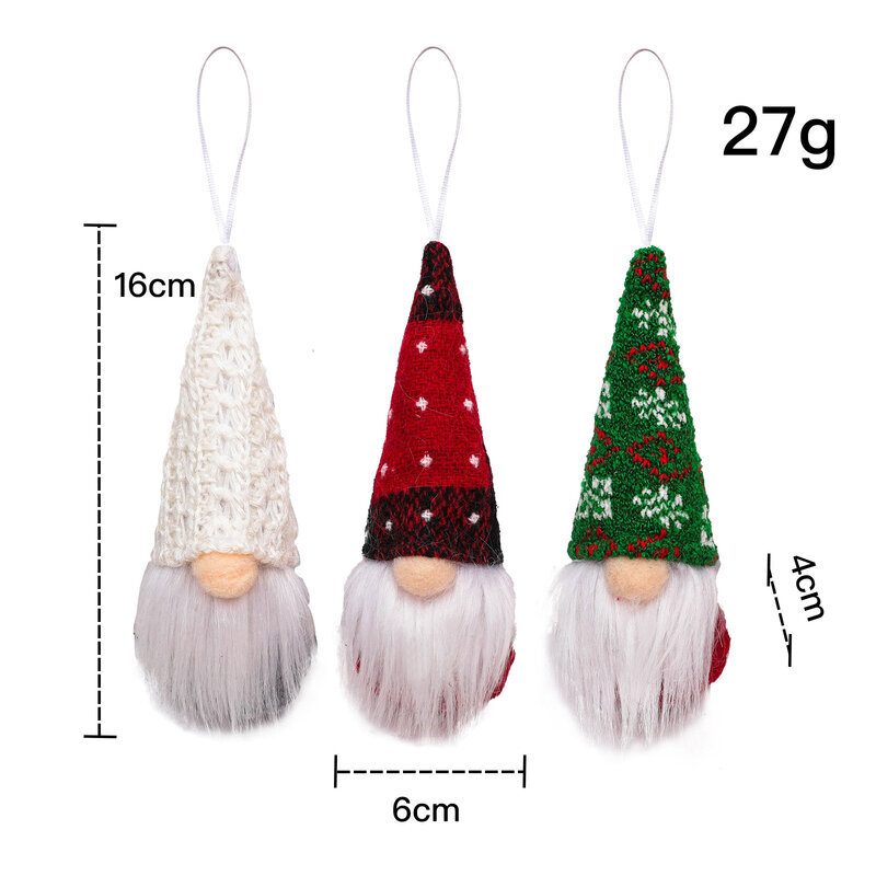 (3kpl-L)3kpl/erä Christmas Gnome Tonttu-nukkeriipus Hyvää joulua koristeet kotiin Joulupuukoristeet Navidad Natal Uusi vuosi 2022 hinta ja tiedot | Joulukoristeet | hobbyhall.fi