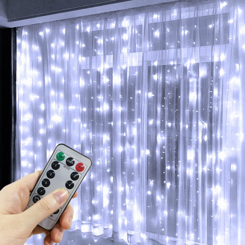 (6x1MWhite)Joulu-USB Led Verho Garland Festoon Led Light Xmas Valonauha Koristeet 2024 Juhla Häät Koristeellinen valoverho hinta ja tiedot | Joulukoristeet | hobbyhall.fi