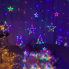 (220 V EU Plug Multicolor A) Star Christmas Led Verho Garland Fairy String Lights Outdoor 220 V EU Juhlalomalle 2024 Uudenvuoden koristelu Navidad Lahja hinta ja tiedot | Joulukoristeet | hobbyhall.fi