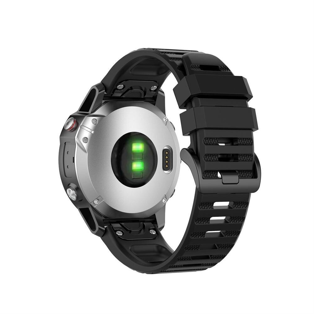 Vaihtohihnat, jotka ovat yhteensopivat Garmin Fenix 7X/Fenix 6X GPS/Fenix 6X PRO Kellon silikonihihnan 26 mm pikakiinnityshihnan kanssa hinta ja tiedot | Älykellot | hobbyhall.fi