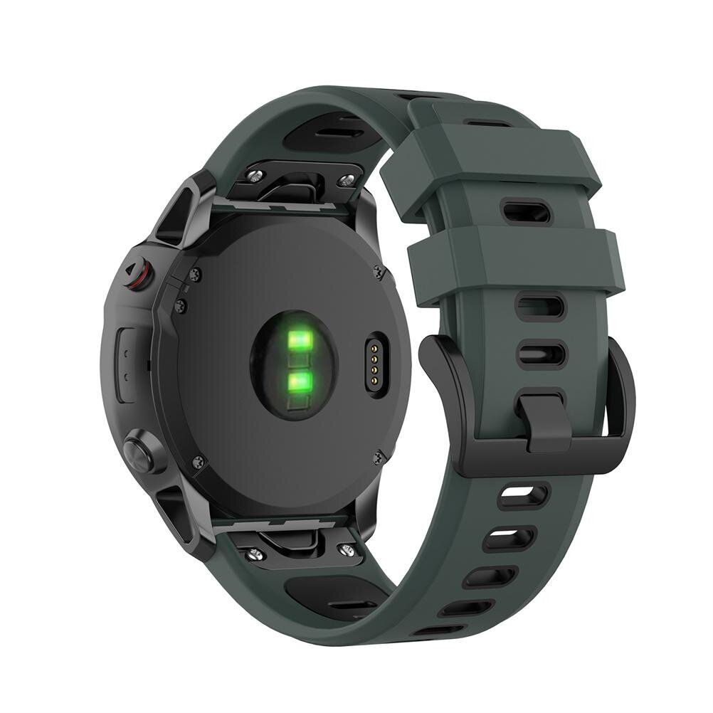 Vaihtohihnat, jotka ovat yhteensopivat Garmin Fenix 7X/Fenix 6X GPS/Fenix 6X PRO Kellon silikonihihnan 26 mm pikakiinnityshihnan kanssa hinta ja tiedot | Älykellot | hobbyhall.fi