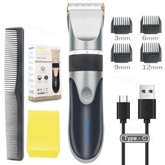 Professional Hair Clipper Electric Barber Hair Trimmers johdoton ladattava hinta ja tiedot | Hiustenleikkuukoneet ja trimmerit | hobbyhall.fi