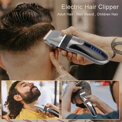 Professional Hair Clipper Electric Barber Hair Trimmers johdoton ladattava hinta ja tiedot | Hiustenleikkuukoneet ja trimmerit | hobbyhall.fi