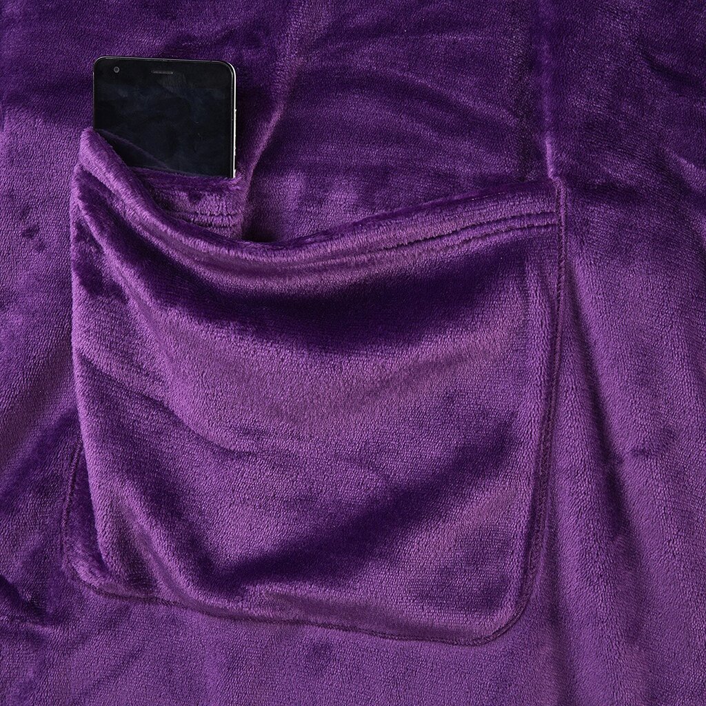 Decoking Lazy Snug -torkkupeitto hihoilla ja taskuilla, violetti 170x200 hinta ja tiedot | Päiväpeitot ja huovat | hobbyhall.fi