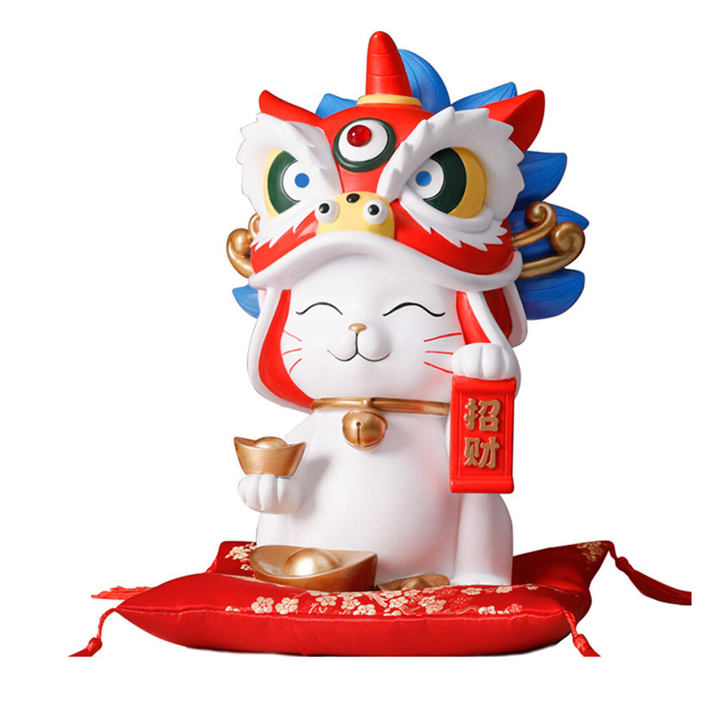 Fortune Cat Figuuri Ornamentti Fortune Cat Saving Pot Kolikkopankki Koriste Shop Office White hinta ja tiedot | Kissan lelut | hobbyhall.fi