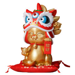 Fortune Cat Figuuri Ornamentti Fortune Cat Saving Pot Kolikkopankki Koriste Shop Office Gold hinta ja tiedot | Kissan lelut | hobbyhall.fi