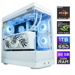 Tietokone MonsterX Ryzen 9 7900X3D 32GB 1TB NVME RTX4080Super hinta ja tiedot | Pöytätietokoneet | hobbyhall.fi