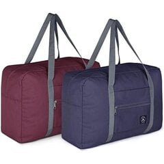 2 Pack Hospital Travel Duffel Laukut Kuntosalivarustekassit, joissa on kylpytuotteita naisille, Burgundy ja Navy hinta ja tiedot | Matkalaukut ja matkakassit | hobbyhall.fi