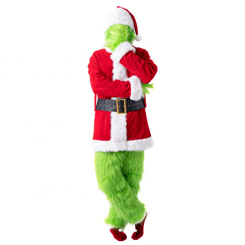 7 kpl Grinch puku joulu Cosplay joulupukki puku setti + naamio hinta ja tiedot | Naamiaisasut | hobbyhall.fi