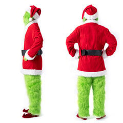 7 kpl Grinch puku joulu Cosplay joulupukki puku setti + naamio hinta ja tiedot | Naamiaisasut | hobbyhall.fi