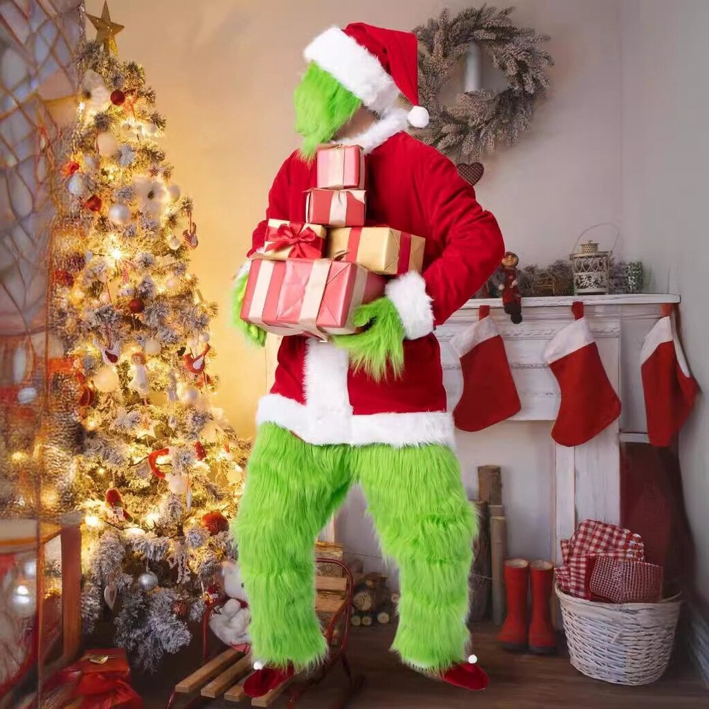 Grinch asu, 7 osaa hinta ja tiedot | Naamiaisasut | hobbyhall.fi