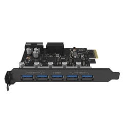 ORICO PVU3-5O2I pöytätietokone 7-porttinen USB3.0 laajennuskortti nopea siirto PCI-E rungon laajennus musta hinta ja tiedot | Puhelimen muistikortit | hobbyhall.fi