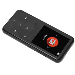 MP3-soitin 2,4 tuuman Smart HD kohinanvaimennus kosketuspainike FM-radio 16 Gt Bluetooth 5.0 -musiikkisoitin muistikortilla Musta 64 Gt muistikortti hinta ja tiedot | MP3-soittimet, MP4-soittimet | hobbyhall.fi