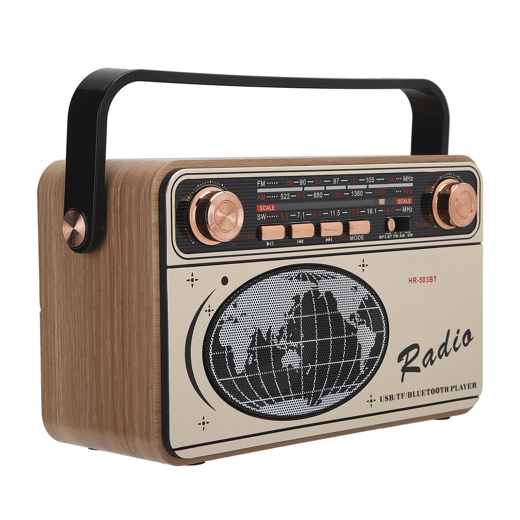 FM/AM/SW 3-kaistainen radio kannettava USB-lataus Bluetooth-radio U-levymuistikortille hinta ja tiedot | MP3-soittimet, MP4-soittimet | hobbyhall.fi