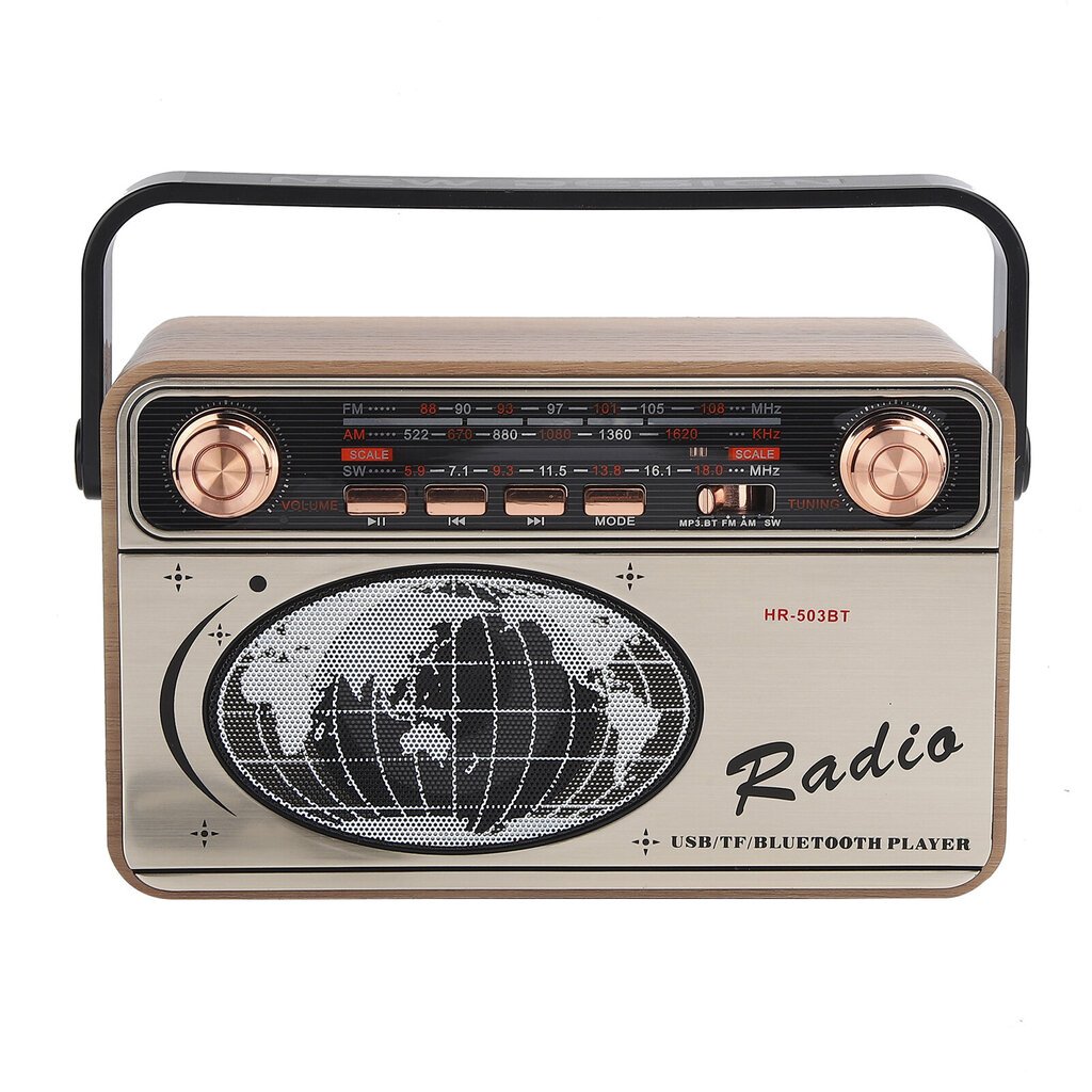 FM/AM/SW 3-kaistainen radio kannettava USB-lataus Bluetooth-radio U-levymuistikortille hinta ja tiedot | MP3-soittimet, MP4-soittimet | hobbyhall.fi