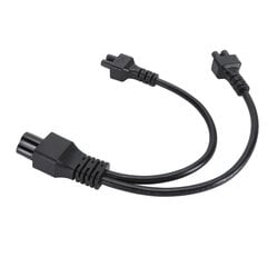 IEC320 C6 uros-kaksois-C5 naaras virtajohto 30 cm C6-2xC5 Y jako-adapteri virtajohto 2,5A 250V hinta ja tiedot | Adapterit | hobbyhall.fi