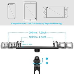 Matkapuhelinteline autotablettitelineeseen, sisäänvedettävä niskatuen pidike iPhone-sarjan iPadille / Samsung Galaxy Tabs / Kindle Fire HD jne. hinta ja tiedot | Polkupyörälaukut ja puhelinpidikkeet | hobbyhall.fi