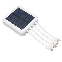 20000mAh aurinkopuhelimen virtapankki 4 USB-porttia vedenpitävä kannettava aurinkovirtapankki latauskaapelilla ulkokäyttöön valkoinen hinta ja tiedot | Adapterit | hobbyhall.fi