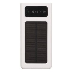 Solar Power Bank -tuki Virranäyttö Kaksi lähtöporttia Kannettava 20000mAh aurinkopuhelimen laturi taskulampulla valkoisella hinta ja tiedot | Adapterit | hobbyhall.fi