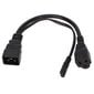 IEC320 C20 - IEC320 C7 5 15R virtajohto Universal Standard Y Splitter -sovitinkaapeli PC HDTV -näyttö 1,0 jalkaa hinta ja tiedot | Adapterit | hobbyhall.fi