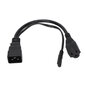 IEC320 C20 - IEC320 C7 5 15R virtajohto Universal Standard Y Splitter -sovitinkaapeli PC HDTV -näyttö 1,0 jalkaa hinta ja tiedot | Adapterit | hobbyhall.fi