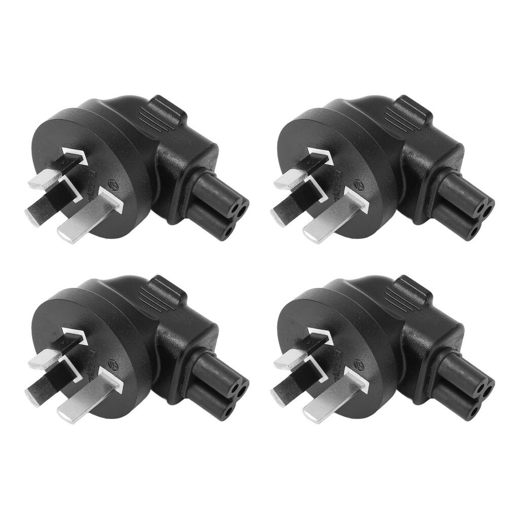 4 kpl 3-nastainen pistoke IEC 320 C5 -virtalähteeseen Universal Standard Computer Power Adapter 100- hinta ja tiedot | Adapterit | hobbyhall.fi