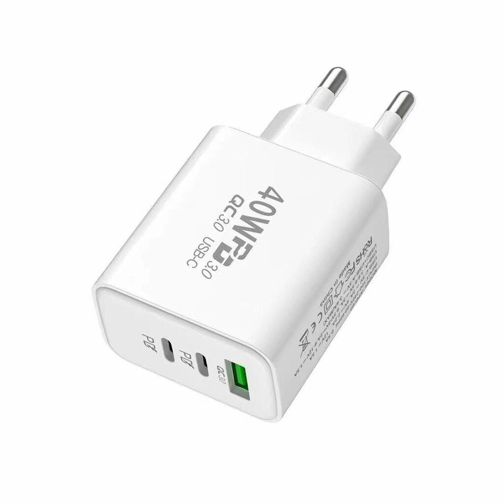 USB + kaksinkertainen C 40W supernopea laturi, joka sopii Apple-älypuhelimille ja muille, moniliitäntäinen PD-pikalaturi hinta ja tiedot | Puhelimen laturit | hobbyhall.fi