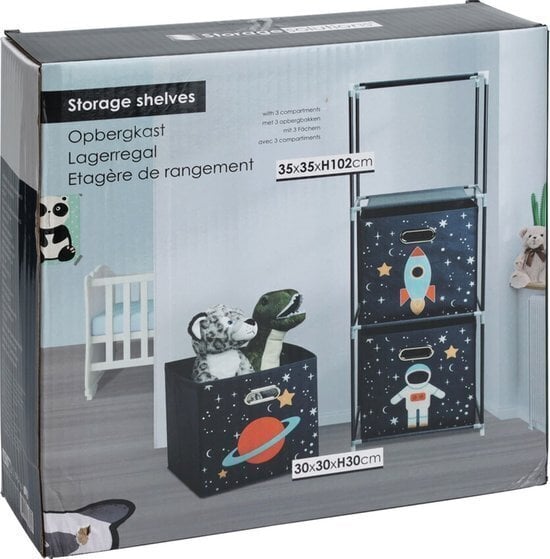 Lasten hylly koreilla Storage Solutions, sininen hinta ja tiedot | Lastenhuoneen hyllyt | hobbyhall.fi