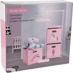 Lasten hylly Storage Solutions, vaaleanpunainen hinta ja tiedot | Lastenhuoneen hyllyt | hobbyhall.fi