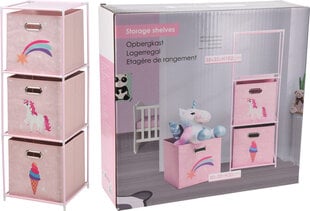 Lasten hylly Storage Solutions, vaaleanpunainen hinta ja tiedot | Lastenhuoneen hyllyt | hobbyhall.fi