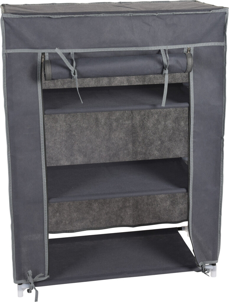 Kangaskenkäkaappi Storage Solutions, 60x30x80 cm, harmaa hinta ja tiedot | Kenkäkaapit ja -hyllyt | hobbyhall.fi