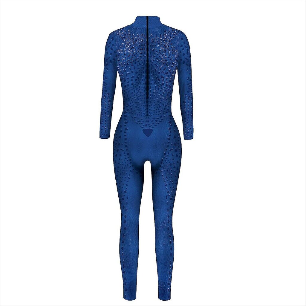 Supersankari Mystique Raven Darkholme Cosplay Seksikäs Jumpsuit puvut Halloween Naisten Fancy Dress-Blue hinta ja tiedot | Naamiaisasut | hobbyhall.fi