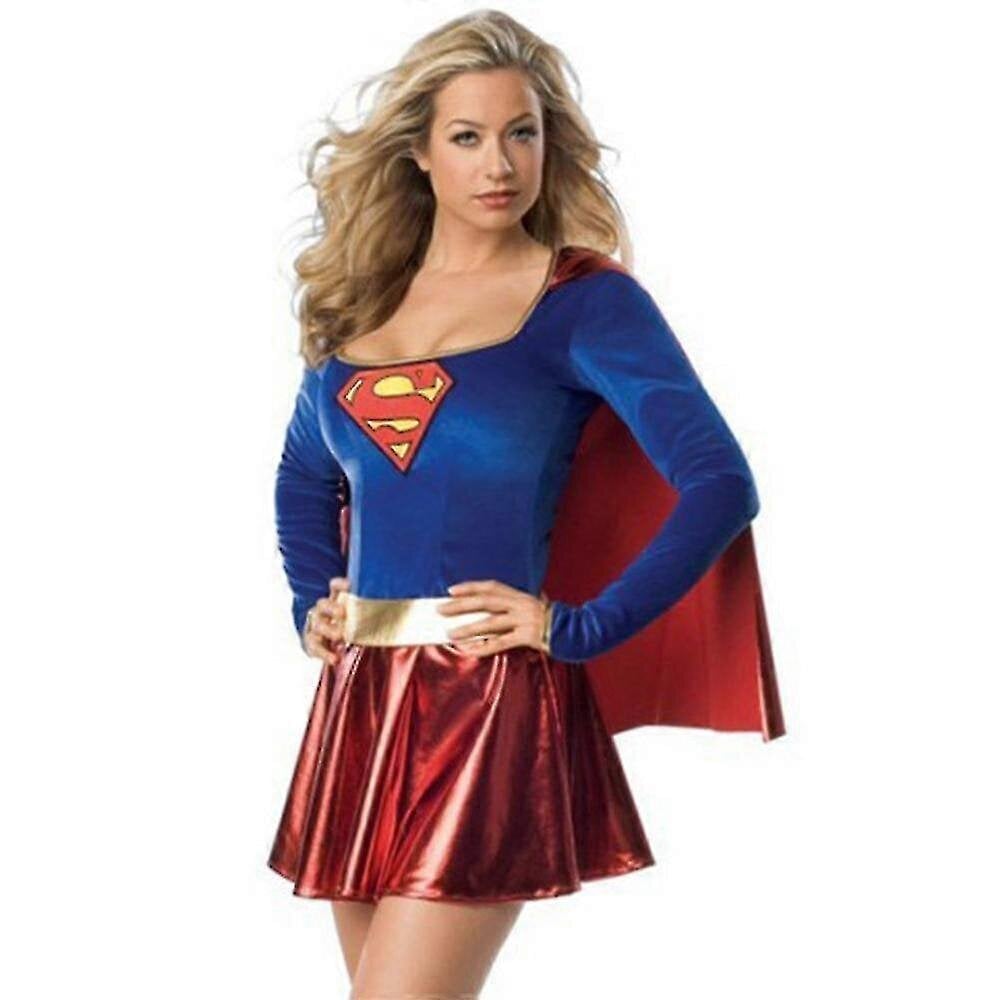 Naisen Supergirl TV Show Cosplay puku mekko Halloween roolileikkiä varten Party hinta ja tiedot | Naamiaisasut | hobbyhall.fi