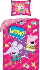 Lasten vuodevaatteet Peppa Pig (Pipsa Possu), 140x200, 2-osainen hinta ja tiedot | Vuodevaatteet lapsille | hobbyhall.fi