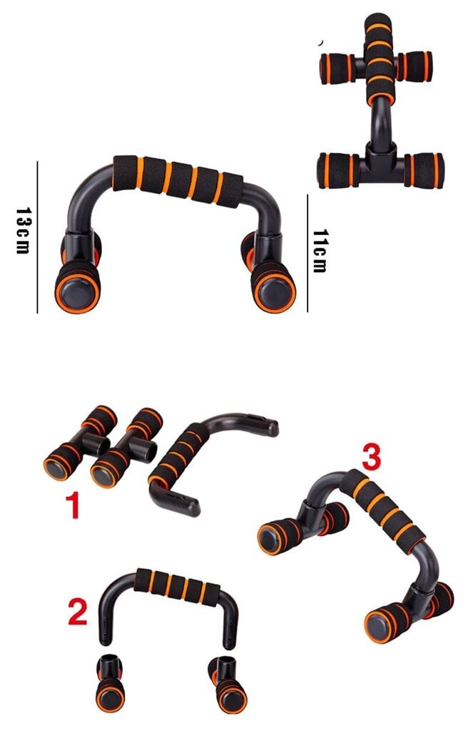 Liukumaton Push Bars kuntosalille hinta ja tiedot | Leuanvetotangot | hobbyhall.fi