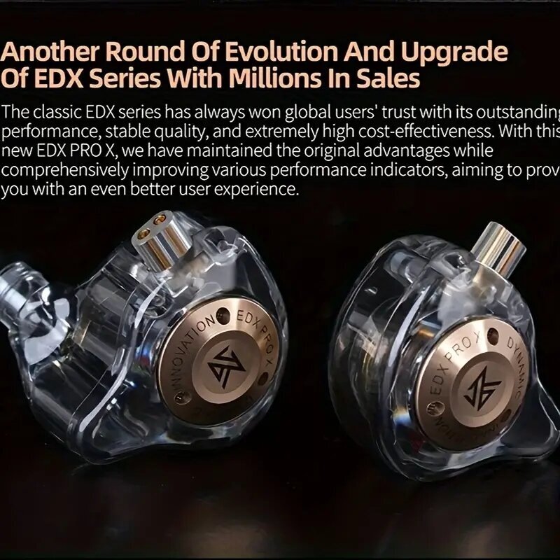 KZ EDX Pro X In Ear Monitor Kuulokkeet Langalliset IEM-kuulokkeet Dual DD HiFi Stereo Sound Kuulokkeet Melua vaimentavat kuulokkeet hinta ja tiedot | Kuulokkeet | hobbyhall.fi