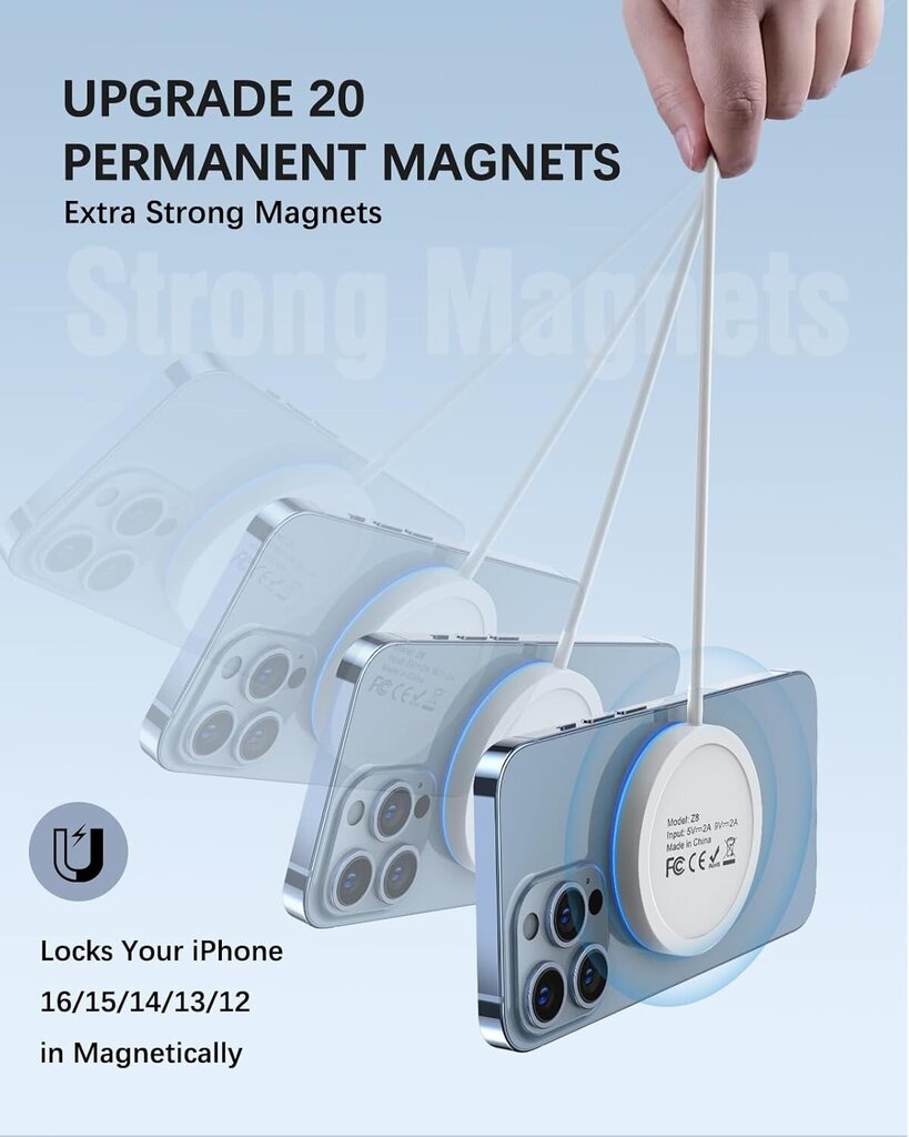 Magneettinen langaton laturi 15w Apple Mag-Safe -laturi iPhone 16 Pro Max / 16 Pro / 16/16 Plus / 15/14/13/12 -sarjan AirPods 3/2 / Pro / Pro 2 LED-magneettilatausalusta Mag Safe -laturi kahdella latausportilla hinta ja tiedot | Puhelimen laturit | hobbyhall.fi