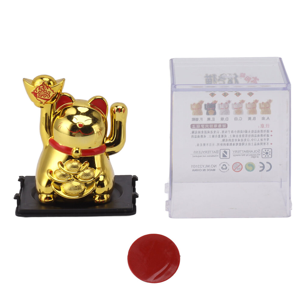 2 tuuman aurinkovoimalla toimiva heiluttava käsivarsi Lucky Cat -koristeen tervetuloa heiluttava käsi Rikkaus Fortune Cat Gold hinta ja tiedot | Puhallinsoittimet | hobbyhall.fi