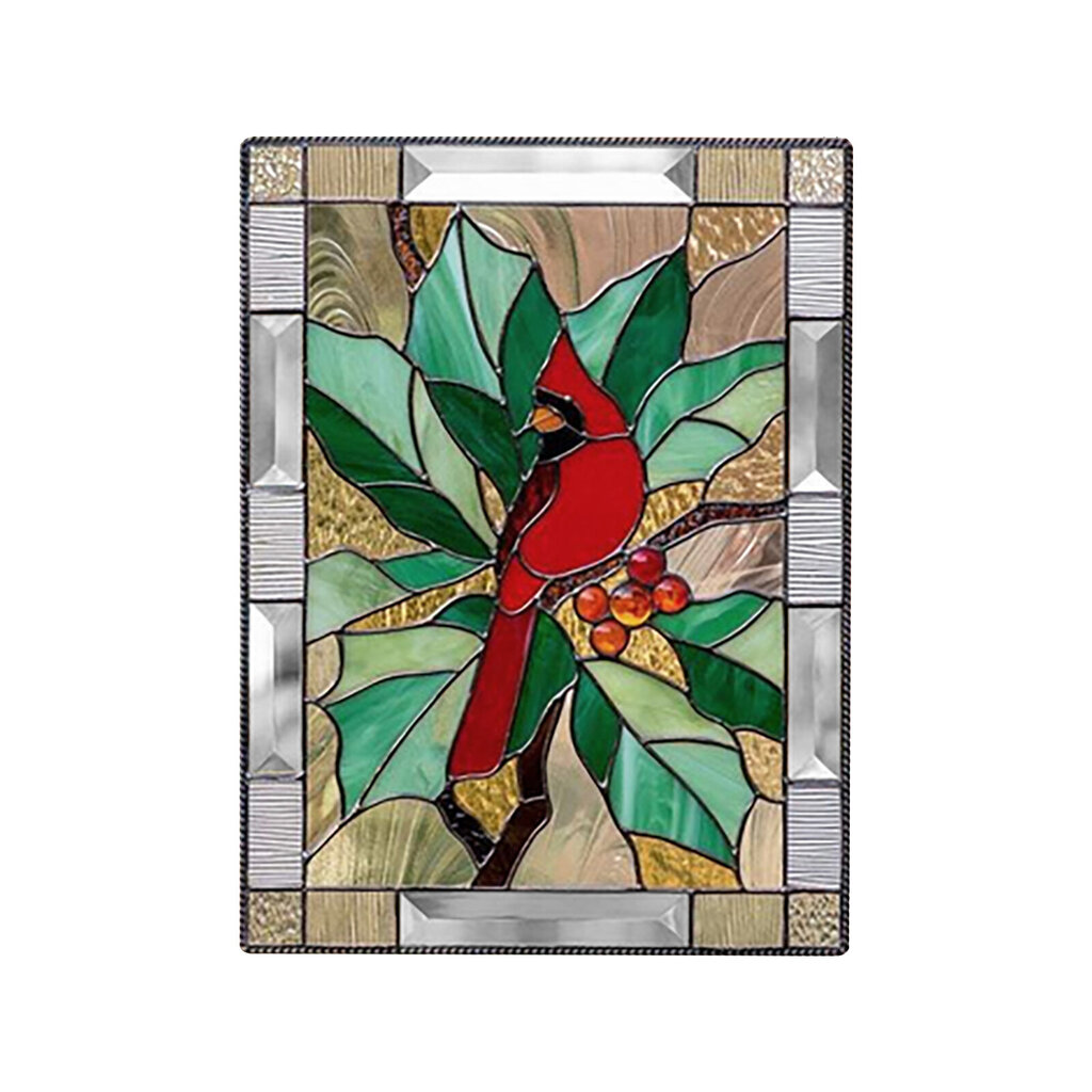 Cardinal Stained Window Panel Lasi-ikkuna ripustetaan seinän koristeluun hinta ja tiedot | Ikkunan tummennuskalvot | hobbyhall.fi