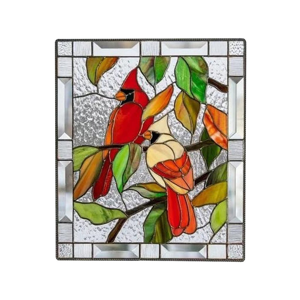 Cardinal Stained Window Panel Lasi-ikkuna ripustetaan seinän koristeluun hinta ja tiedot | Ikkunan tummennuskalvot | hobbyhall.fi