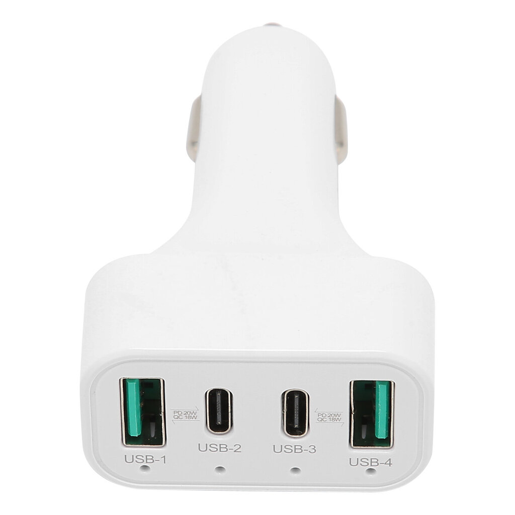 40 W USB C -pikalaturi 4-porttinen autolaturisovitin Dual Type C ja USB A -portit PD QC3.0 tupakansytyttimen sovitin hinta ja tiedot | Puhelimen laturit | hobbyhall.fi