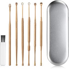 (Gold-C) 6 kpl Korvavahanpoistosarja Korvanpuhdistussarja Ear Pick Earpick Ear Cleaner Spoon Care Ear Cleaner -työkalu vauvan aikuisten korvanhoitoon Curette Set korvavahanpoistosarjat hinta ja tiedot | Hierontalaitteet | hobbyhall.fi