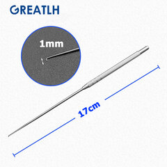 (17cm-1mm) Ruostumattomasta teräksestä valmistettu korvakoukku Cerumen koukku/korvatikku Suora/pistoolityyppinen sairaalan ENT-instrumenttityökalu Korvavahan poistosarjat hinta ja tiedot | Hierontalaitteet | hobbyhall.fi