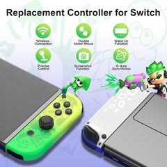 Nintendo Switch Controller, Vaihtokytkinohjaimet kaksoisvärähtelyllä, herätys, liikeohjaus hinta ja tiedot | Pelikonsolitarvikkeet | hobbyhall.fi